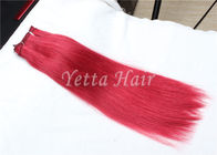 Bright Red Unprocessed Eurasian Remy Hair , 16 Inch Human Hair Weave