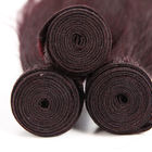13X4 Lace Frontal 100% Brazilian Virgin Hair / 99J Color Silky Straight Human Hair Weave
